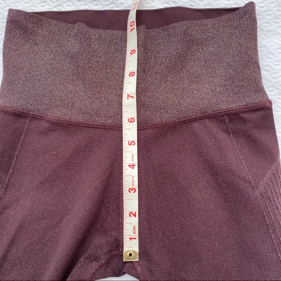 Athleta Twilight Tight Sparkle Seamless Leggings Burgundy XS - Picture 10 of 11